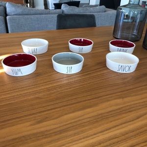 Rae Dunn set of 9 pet dishes